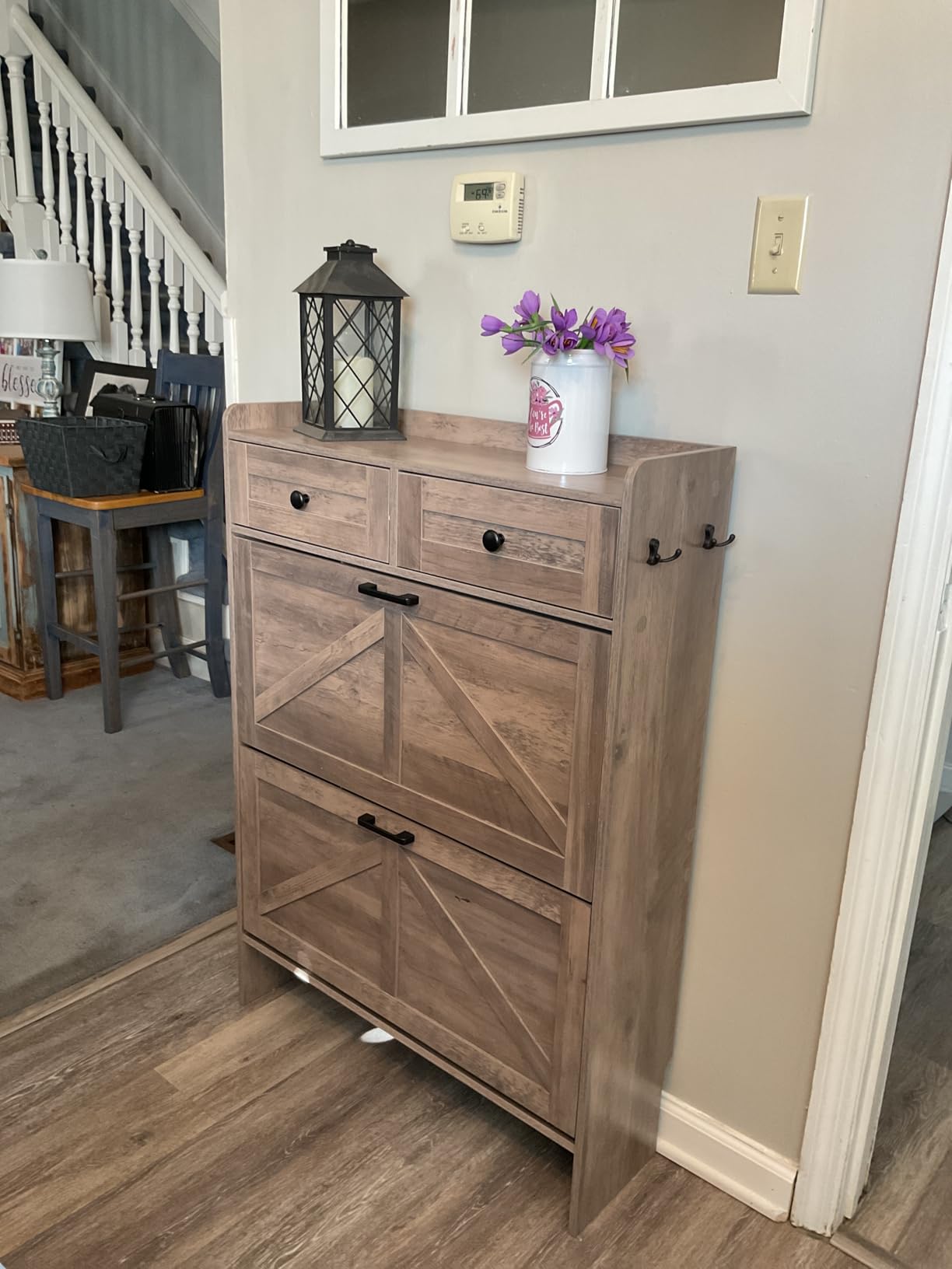 Dulap pantofi cu sertare rabatabile și depozitare