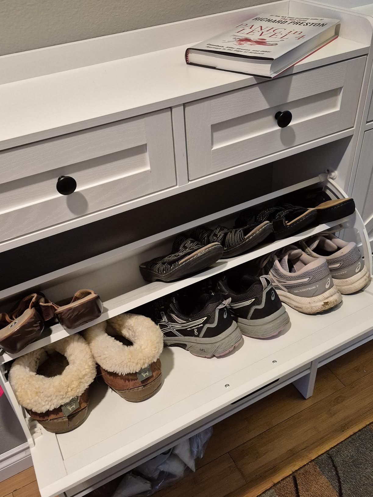 Dulap pantofi cu sertare rabatabile și depozitare